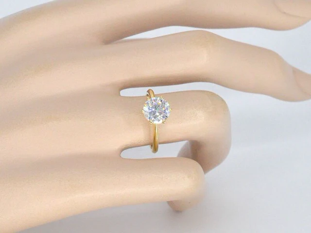 Gouden ring met een briljant geslepen diamant van 2.00 carat - afbeelding 2 van  11