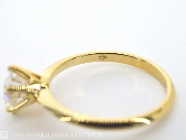 Gouden ring met een briljant geslepen diamanten van 1.00 carat - afbeelding 2 van  11