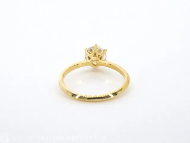 Gouden ring met een briljant geslepen diamanten van 1.00 carat - afbeelding 9 van  11