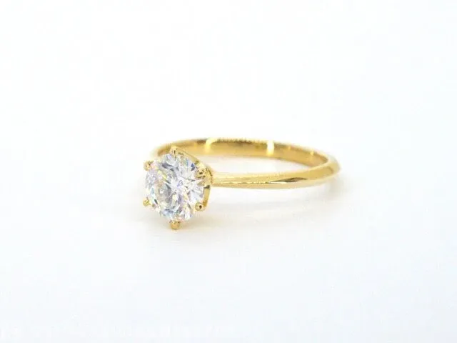 Gouden ring met een briljant geslepen diamanten van 1.00 carat - afbeelding 10 van  11