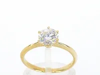 Gouden ring met een briljant geslepen diamanten van 1.00 carat - afbeelding 1 van  11