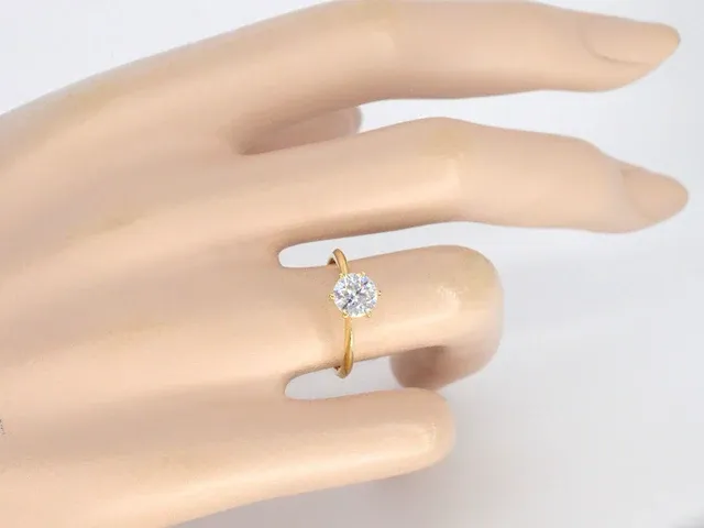 Gouden ring met een briljant geslepen diamanten van 1.00 carat - afbeelding 4 van  11