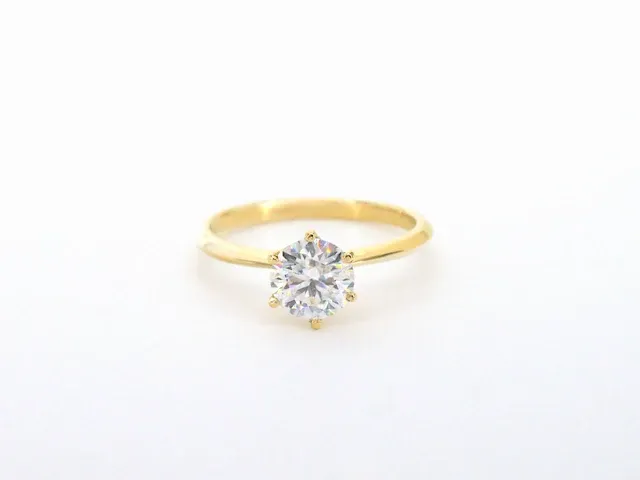 Gouden ring met een briljant geslepen diamanten van 1.00 carat - afbeelding 8 van  11