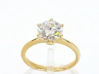 Gouden ring met een briljant geslepen diamanten van 2.00 carat - afbeelding 1 van  9