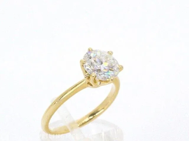 Gouden ring met een briljant geslepen diamanten van 2.00 carat - afbeelding 4 van  9