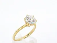 Gouden ring met een briljant geslepen diamanten van 2.00 carat - afbeelding 4 van  9