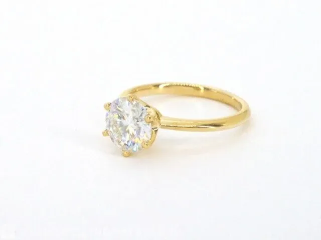 Gouden ring met een briljant geslepen diamanten van 2.00 carat - afbeelding 7 van  9