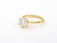 Gouden ring met een briljant geslepen diamanten van 2.00 carat - afbeelding 7 van  9