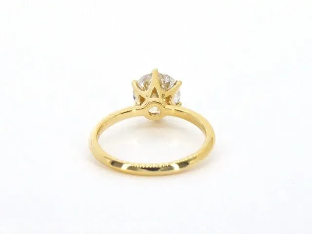 Gouden ring met een briljant geslepen diamanten van 2.00 carat - afbeelding 7 van  10