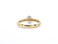 Gouden ring met een klavertje vier gezet met diamanten - afbeelding 7 van  10