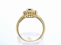 Gouden ring met een natuurlijke saffier en diamanten - afbeelding 6 van  7
