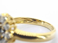 Gouden ring met een natuurlijke saffier en diamanten - afbeelding 7 van  7
