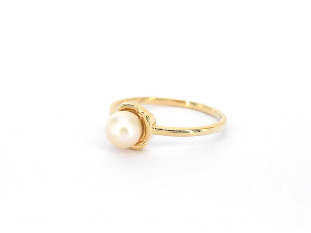 Gouden ring met een parel - afbeelding 8 van  9
