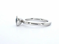 Gouden ring met natuurlijke diamanten en een swiss blue topaas - afbeelding 8 van  10