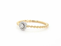 Gouden ring met natuurlijke geslepen briljant diamanten - afbeelding 6 van  10