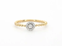 Gouden ring met natuurlijke geslepen briljant diamanten - afbeelding 7 van  10