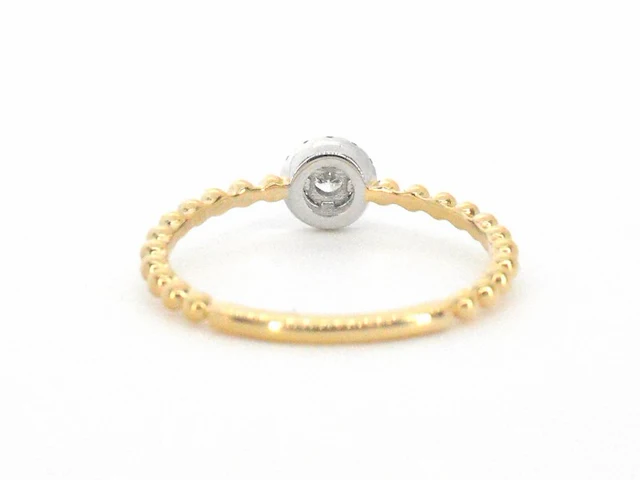 Gouden ring met natuurlijke geslepen briljant diamanten - afbeelding 8 van  10