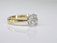 Gouden ring met prinses en marquise geslepen natuurlijke diamanten - afbeelding 3 van  7