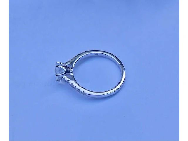 Gouden ring met witte safier - 1.12ct - 14k goud - afbeelding 1 van  7