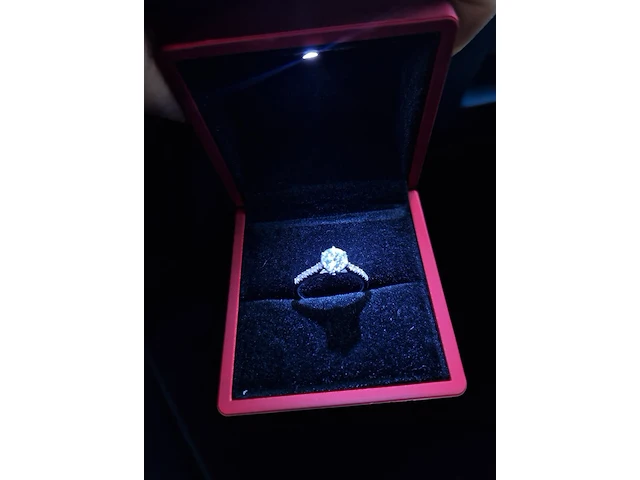 Gouden ring met witte safier - 1.12ct - 14k goud - afbeelding 4 van  7