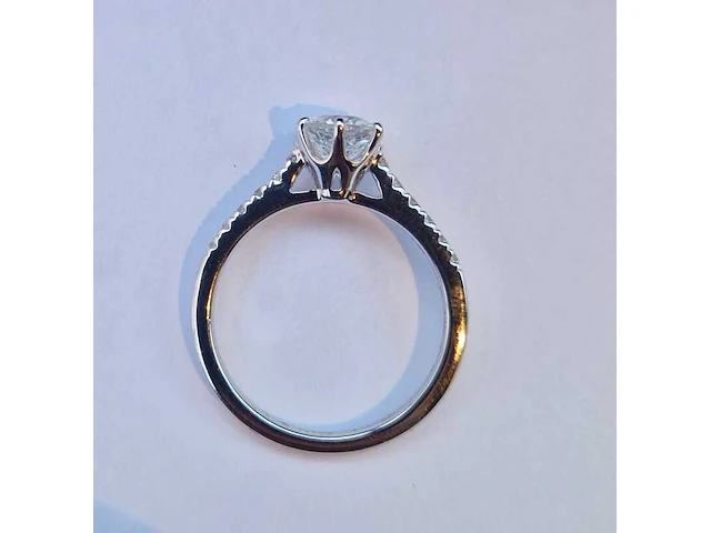 Gouden ring met witte safier - 1.12ct - 14k goud - afbeelding 7 van  7