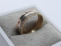 Gouden ring met zirkonia, 14 karaats - afbeelding 5 van  7