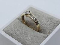 Gouden ring met zirkonia, 14 karaats - afbeelding 2 van  8