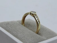 Gouden ring met zirkonia, 14 karaats - afbeelding 4 van  8