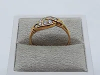Gouden ring met zirkonia, 14 karaats - afbeelding 1 van  9