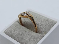 Gouden ring met zirkonia, 14 karaats - afbeelding 2 van  9
