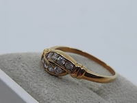 Gouden ring met zirkonia, 14 karaats - afbeelding 6 van  9