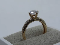 Gouden ring met zirkonia, 14 karaats - afbeelding 3 van  7