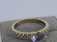 Gouden ring met zirkonia, 14 karaats - afbeelding 7 van  7