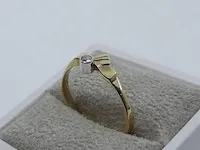 Gouden ring met zirkonia, 14 karaats - afbeelding 2 van  5
