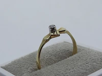 Gouden ring met zirkonia, 14 karaats - afbeelding 3 van  5