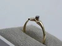 Gouden ring met zirkonia, 14 karaats - afbeelding 4 van  5