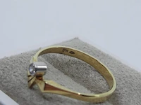 Gouden ring met zirkonia, 14 karaats - afbeelding 5 van  5