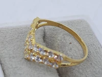 Gouden ring met zirkonia, 18 karaats - afbeelding 10 van  10
