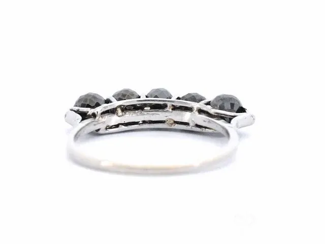 Gouden ring met zwarte edelsteen - afbeelding 4 van  5
