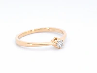 Gouden ring solitaire met een briljant geslepen diamant - afbeelding 9 van  10