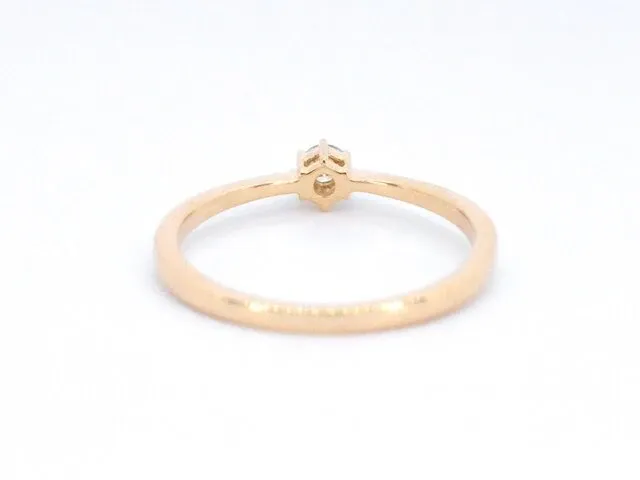 Gouden ring solitaire met een briljant geslepen diamant - afbeelding 10 van  11