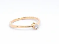 Gouden ring solitaire met een briljant geslepen diamant - afbeelding 11 van  11