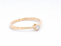 Gouden ring solitaire met een briljant geslepen diamant - afbeelding 8 van  11