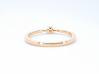 Gouden ring solitaire met een briljant geslepen diamant - afbeelding 8 van  10