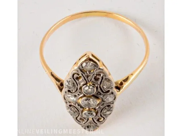 Gouden ring waarde € 750,00 met diamant - afbeelding 4 van  8