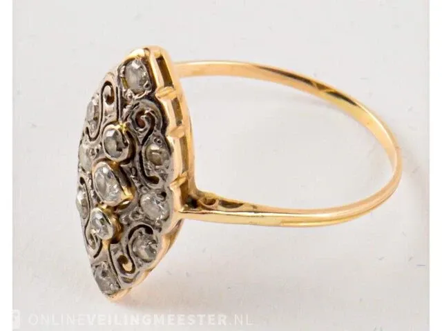 Gouden ring waarde € 750,00 met diamant - afbeelding 5 van  8