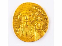 Gouden solidus 641-668 na christus - afbeelding 1 van  2