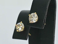 Gouden solitair oorbellen 1.60 carat - afbeelding 4 van  10