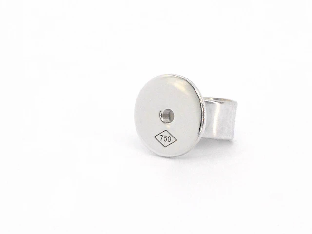 Gouden solitair oorbellen met 2.00 carat champagne diamant - afbeelding 2 van  12