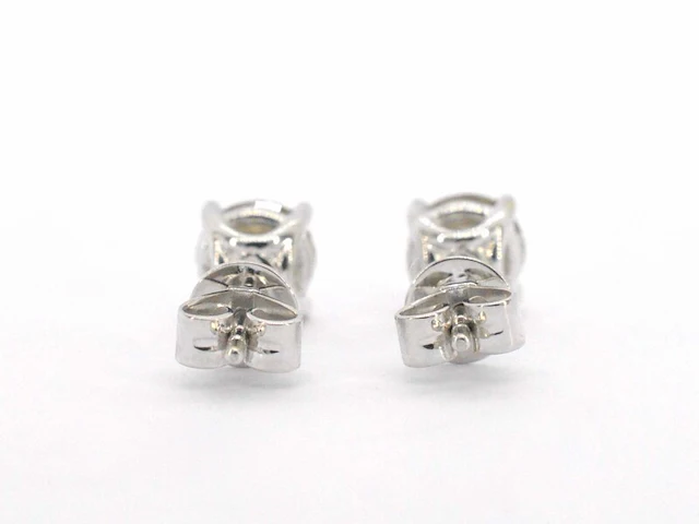 Gouden solitair oorbellen met 2.00 carat champagne diamant - afbeelding 10 van  12